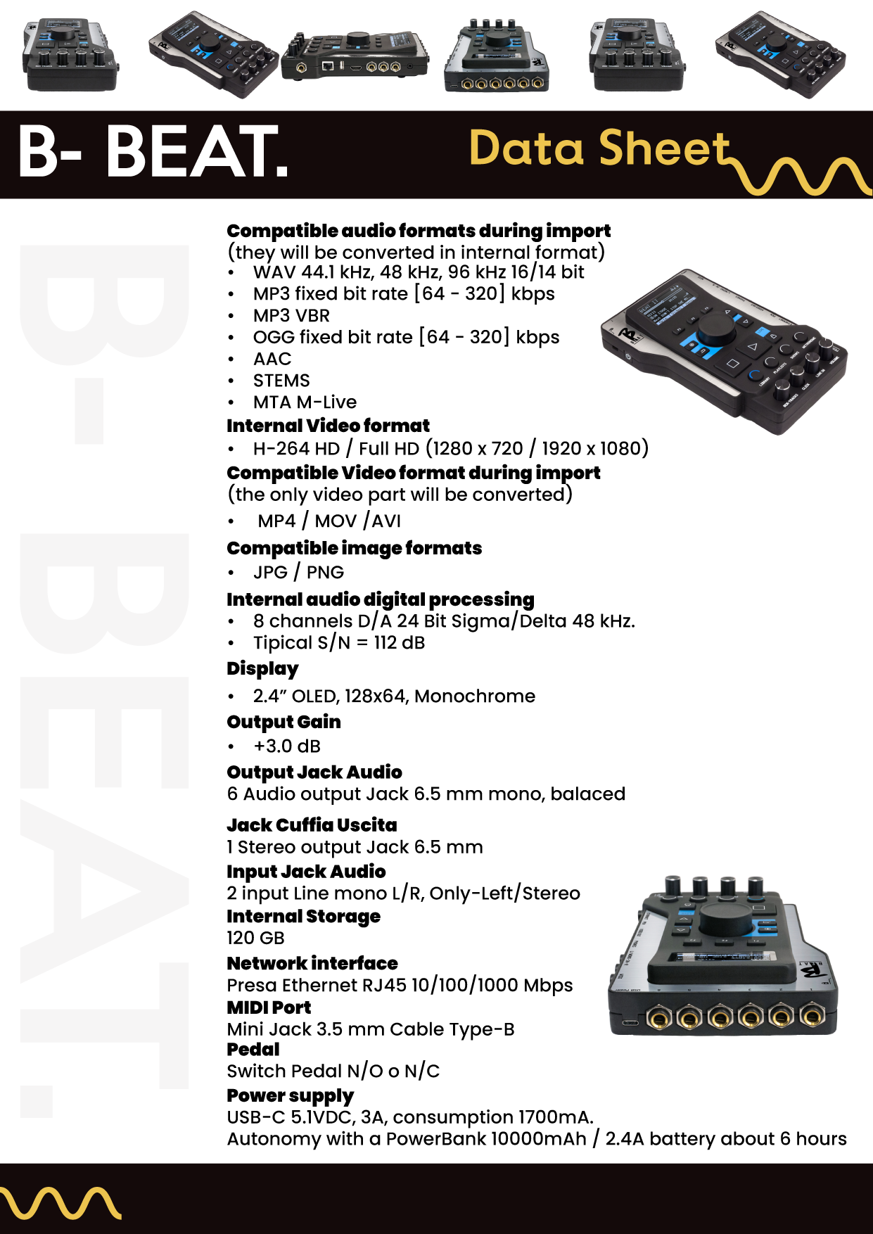 B-BEAT 64gb – Multitrack audio and video player